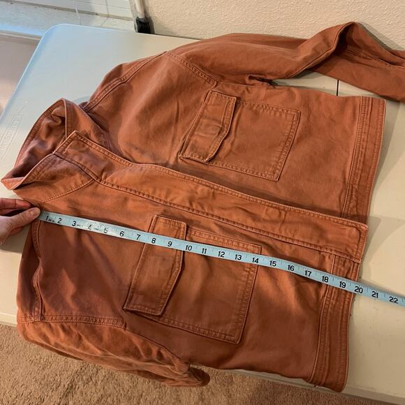 Abercrombie & Fitch Pink Cotton Utility Cargo Cropped Zip Up Jacket Size XL - Picture 9 of 11